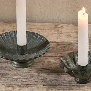 Nkuku Matu Candle Holder Antique Patina Small